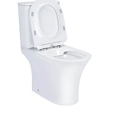 Чаша унітазу підлогового Qtap Presto Rimless без сидіння 66х34х77 білий