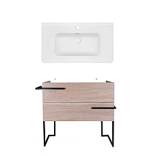 Тумба підлогова Qtap Taurus 80х44 з умивальником Albatross 9H QT71TA44015