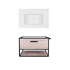 Тумба підвісна Qtap Taurus 80х44 з умивальником Albatross E QT71TA44029