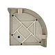 Lidz Душевой поддон KAPIELKA ST80x80x14 низкий, полукруглый, диаметр слива 52 мм