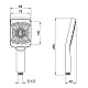 Qtap Rucni Лейка для ручного душа 145x90 мм прямоугольная QTRUCA145S1GRP Graphite