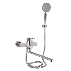 Смеситель для ванны Lidz Luna 005 (c душевым гарнитуром) (k35) LDLUN005NKS46093 Nickel