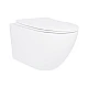 Унитаз подвесной Qtap Robin New Ultra Quiet безободковый с сиденьем Soft-close QT13332381АSW белый