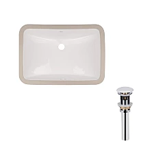 Умивальник врізний Qtap Stork 53x37 з донним клапаном PU02O білий