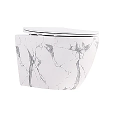 Унітаз підвісний Robin Ultra Quiet 490×365×325 мм, Marble, з сидінням Slim Duroplast / Soft-close / Quick Release QT13332381АSMR Qtap
