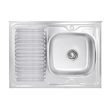 Кухонная мойка Lidz 6080-R 0,6 мм Satin (LIDZ6080R06SAT)