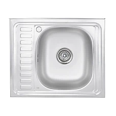 Кухонная мойка Lidz 6050-R 0,6 мм Satin (LIDZ6050R06SAT)
