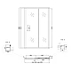 Душевая дверь в нишу Lidz Aria SD120x185.CRM.FR, стекло Frost 5 мм