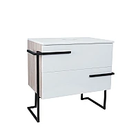 Тумба підлогова Qtap Taurus 70х47 зі стільницею QT2480TNT703WWO білий/білий дуб