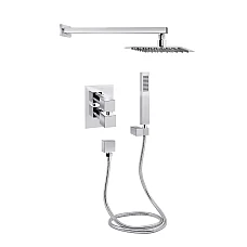 Душова система прихованого монтажу з термостатом Qtap Aquarius QTAQA65T103NGC хром
