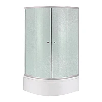 Душова кабіна Latwa SC90x90.SAT.HIGH.FR напівкругла з піддоном KAPIELKA ST90x90x41