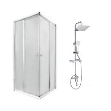 Душова кабіна 90x90 з душовою системою Qtap 4