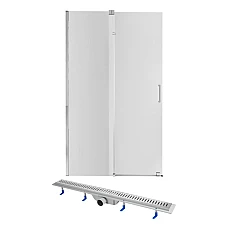 Душова перегородка 120x190 Qtap 16 Walk-In GLIDE з лінійним трапом 900 мм