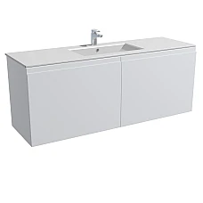 Тумба підвісна з раковиною 150х58 Qtap Scorpio WHITE