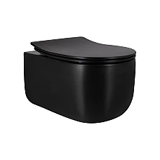 Унітаз підвісний Qtap Taurus безобідковий з сидінням Soft-close QT2433084EUQMB