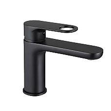 Змішувач для раковини Qtap Jay QTJAY270BLM45545 чорний матовий
