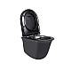 Комплект Qtap Virgo Matt Black 2в1 унітаз підвісний Rimless QT1833051ERMB і біде підвісне QT1855051FMB