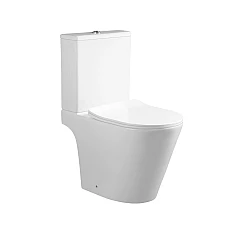 Унітаз підлоговий Qtap Dove Rimless безобідковий з сидінням Soft-close QT06228380BW білий