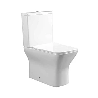 Унітаз підлоговий Qtap Aries Rimless безобідковий з сидінням Soft-close QT03228302W білий