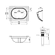 Комплект Qtap Stork: Раковина врезная овальная 570x390x210 мм White + Донный клапан PU02O