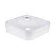 Комплект Qtap Stork: Раковина накладная квадратная 430x430x125 мм White + Донный клапан PU02
