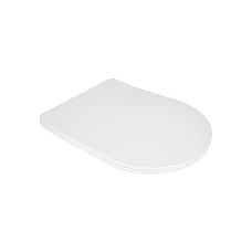Сидіння для унітаза підлогового (Vlasta) 560×363×30 мм, White, з мікроліфтом, Slim Duroplast, Quick Release QT28228300W3 Qtap