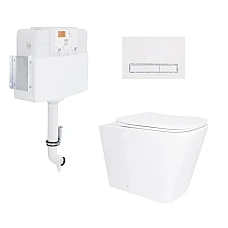 Комплект інсталяції Qtap QT0122490S з унітазом підлоговим Tern Ultra Quiet QT17223303AW з кнопкою змиву