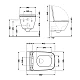 Унітаз підвісний Tern Ultra Quiet 490×365×325 мм, Marble, з сидінням Slim Duroplast / Soft-close / Quick Release QT17332303ASMR Qtap