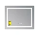 Дзеркало Lidz Kubis (KU2) 800х600 з годинником, з LED-підсвічуванням Touch, з антизапотіванням, з димером, рег. яскравості LDKU800600CL48281