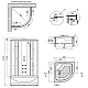 Гідромасажний бокс Lidz Tani SBM90x90.SAT.HIGH.FR скло Frost