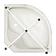 Гідромасажний бокс Lidz Tani SBM90x90.SAT.HIGH.FR скло Frost