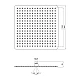 Лейка для верхнего душа Qtap Hlavova 400х400 мм прямоугольная QTHLAS400N1ZWW White