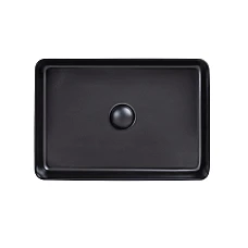 Умывальник-чаша Qtap Tern 51х35 с донным клапаном QT1711A055MB черный матовый