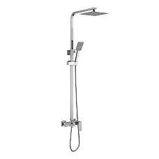 Душова система на три споживача (з виливом) Lidz Kubis 1031 (k35) LDKUB1031NKS43380 нікель