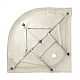 Душевой поддон Kapielka ST90x90x14 низкий, полукруглый, диаметр слива 52 мм Lidz