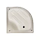 Lidz Latwa SC80x80.SAT.HIGH.FR Душевая кабина полукруглая, стекло Frost 4 мм + Lidz Душевой поддон KAPIELKA ST80x80x41, с панелью