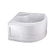 Lidz Latwa SC80x80.SAT.HIGH.FR Душевая кабина полукруглая, стекло Frost 4 мм + Lidz Душевой поддон KAPIELKA ST80x80x41, с панелью