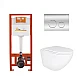 Комплект інсталяції 4в1 Qtap Nest з унітазом підвісним Robin Ultra Quiet QT1333046EUQW з кнопкою QT0111M08381CRM