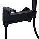 Смеситель для ванны Qtap Jay с поворотным изливом (c душевым гарнитуром) QTJAY260BLM45548 Black Matt