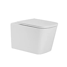 Унітаз підвісний Qtap Tern Ultra Quiet безобідковий з сидінням Soft-close QT17332303AW білий