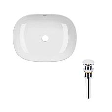 Умивальник накладний Qtap Aquarius з донним клапаном PU02