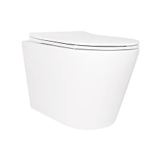 Унітаз підвісний Qtap Scorpio безободковий Ultra Quiet з сидінням Soft-close QT14332380ASW
