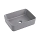 Раковина накладная Qtap Tern 480x370x135 мм, Stone grey, прямоугольная, с донным клапаном QT17116069SG