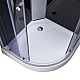 Душовий бокс Lidz Tani SB100x100.SAT.LOW.GR, скло тоноване 4 мм