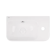 Умивальник з донним клапаном 45х26 Qtap Tern White QT17115117RW
