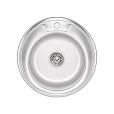 Кухонная мойка Lidz 490-A 0,6 мм Satin (LIDZ490A06SAT160)