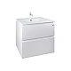 Комплект Qtap Albatross 605х725х460 White тумба подвесная + раковина врезная QT0172TP600D3060CW