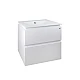 Комплект Qtap Albatross 605х725х460 White тумба подвесная + раковина врезная QT0172TP600D3060CW