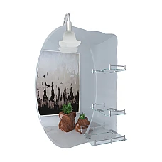 Зеркало Lidz 140.07.05 480х675х100 со светильником