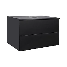 Тумба подвесная Qtap Tern 80х47 со столешницей QT1779TPL802MB черный матовый